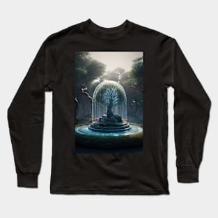 Tranquil Garden of Trees Long Sleeve T-Shirt